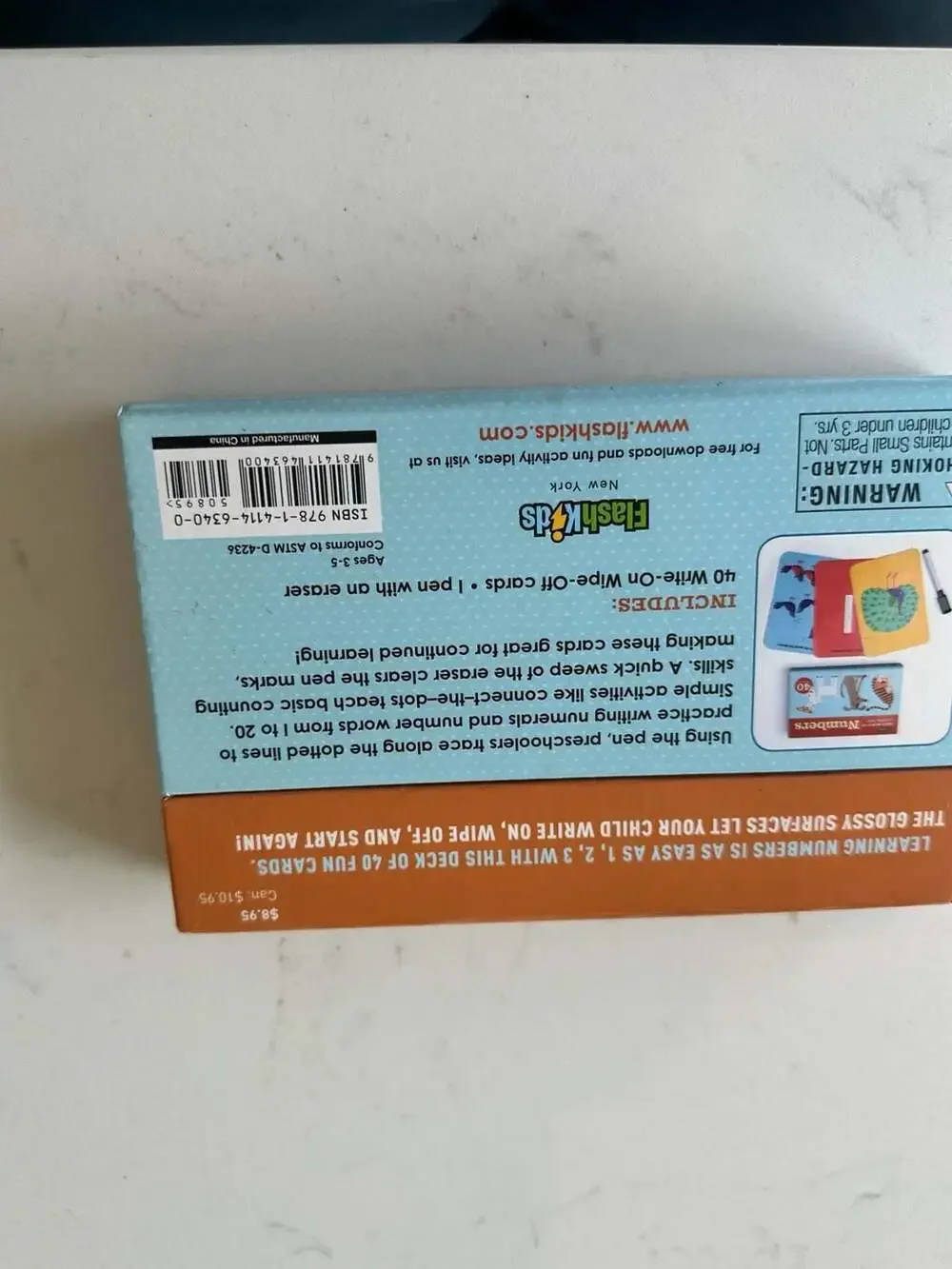 Flash Kids Write-On Wipe-Off Learning Cards: Numbers (40 Cards)